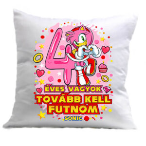 Sonic Amy 4 éves születésnap – Párna