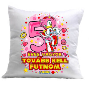 Sonic Amy 5 éves születésnap – Párna