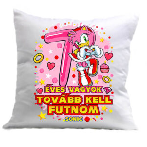 Sonic Amy 7 éves születésnap – Párna