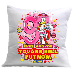 Sonic Amy 9 éves születésnap – Párna