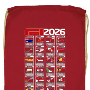 Forma 1 2026 versenynaptár- Prémium tornazsák