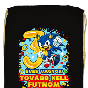 Sonic 3 éves születésnap- Prémium tornazsák