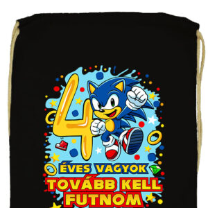 Sonic 4 éves születésnap- Prémium tornazsák