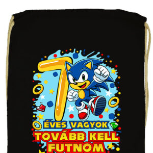 Sonic 7 éves születésnap- Prémium tornazsák