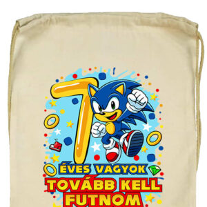 Sonic 7 éves születésnap- Basic tornazsák