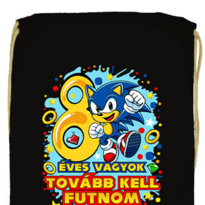 Sonic 8 éves születésnap- Prémium tornazsák