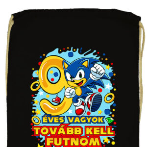 Sonic 9 éves születésnap- Basic tornazsák