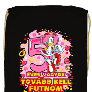 Sonic Amy 5 éves születésnap- Basic tornazsák