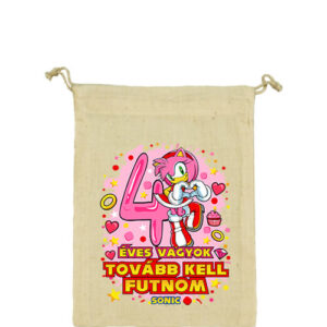 Sonic Amy 4 éves születésnap – Vászonzacskó