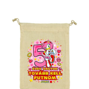 Sonic Amy 5 éves születésnap – Vászonzacskó