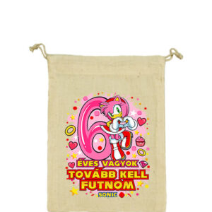 Sonic Amy 6 éves születésnap – Vászonzacskó