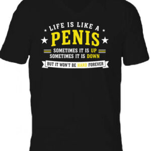 Life is like a penis – Férfi V nyakú póló