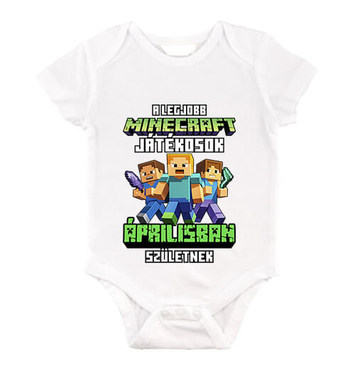 Baby body A legjobb Minecraft játékos áprilisban született fehér
