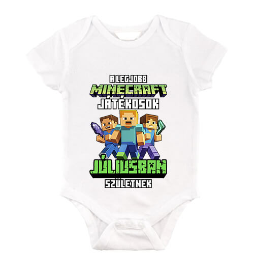 Baby body A legjobb Minecraft játékos júliusban született fehér