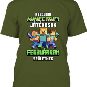 A legjobb Minecraft játékos februárban született – Férfi póló
