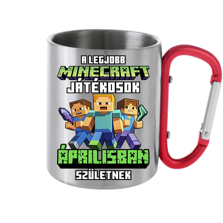 Karabineres bögre A legjobb Minecraft játékos áprilisban született szürke