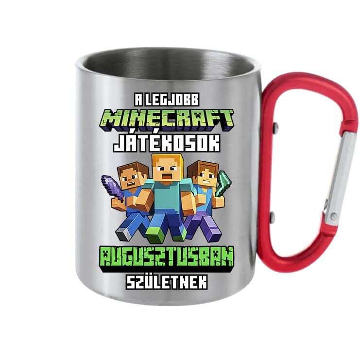 Karabineres bögre A legjobb Minecraft játékos augusztusban született szürke