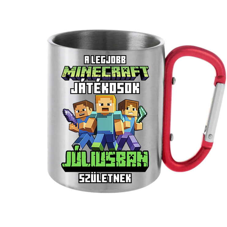 Karabineres bögre A legjobb Minecraft játékos júliusban született szürke
