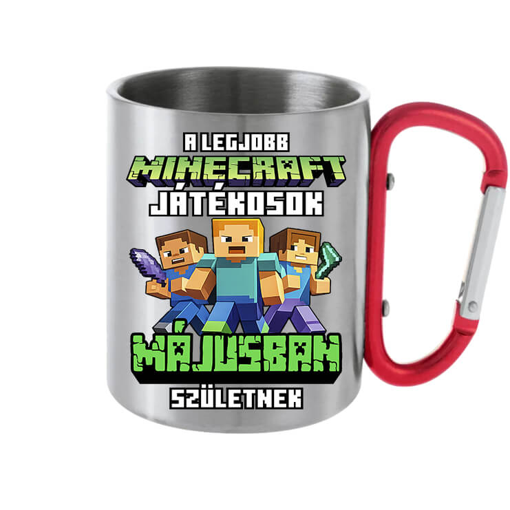 Karabineres bögre A legjobb Minecraft játékos májusban született szürke