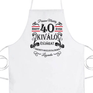 Születésnap prémium minőség 40 éves – Kötény