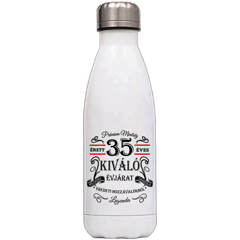 Kulacs Születésnap prémium minőség 35 éves fehér