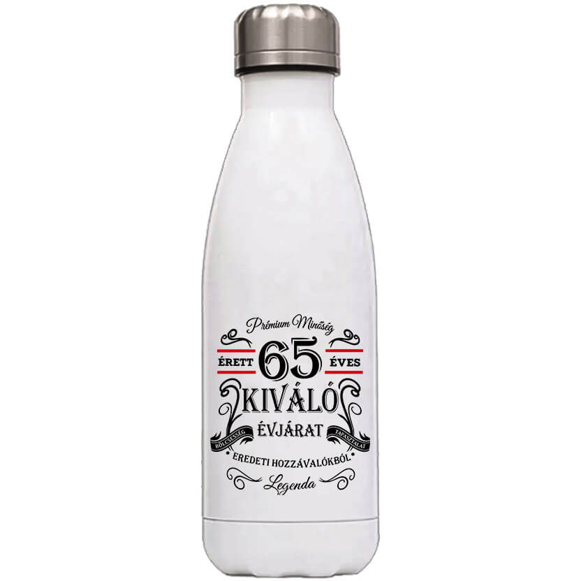 Kulacs Születésnap prémium minőség 65 éves fehér