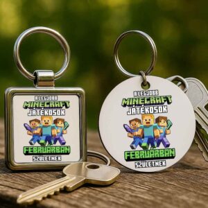 A legjobb Minecraft játékos februárban született – Kulcstartó
