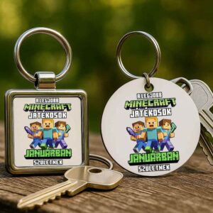 A legjobb Minecraft játékos januárban született – Kulcstartó