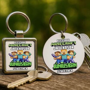 A legjobb Minecraft játékos júniusban született – Kulcstartó