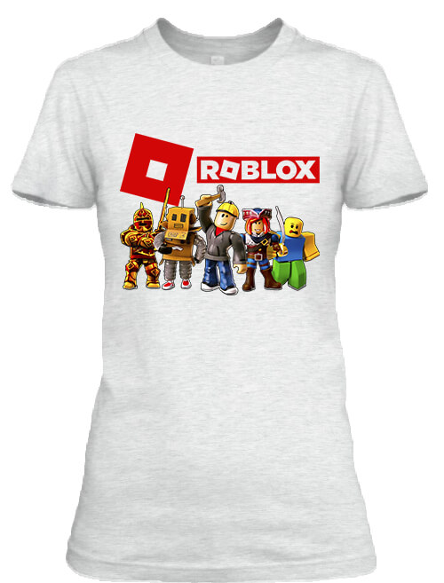 Női póló Roblox gamer hamuszürke