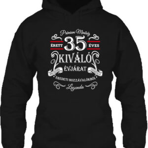 Születésnap prémium minőség 35 éves – Unisex kapucnis pulóver