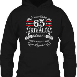 Születésnap prémium minőség 65 éves – Unisex kapucnis pulóver