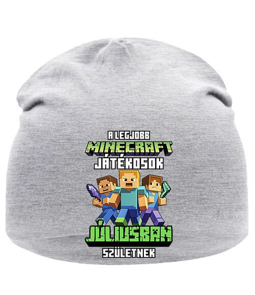 Sapka A legjobb Minecraft játékos júliusban született szürke