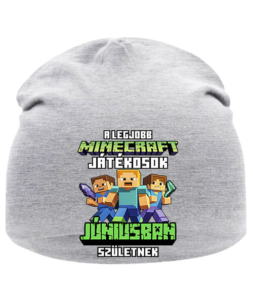 Sapka A legjobb Minecraft játékos júniusban született szürke