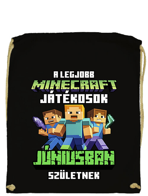 Tornazsák A legjobb Minecraft játékos júniusban született fekete