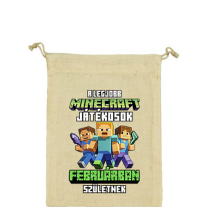 A legjobb Minecraft játékos februárban született – Vászonzacskó