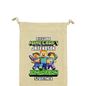 A legjobb Minecraft játékos januárban született – Vászonzacskó
