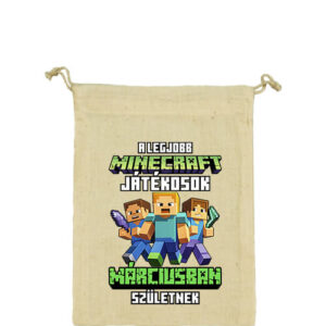 A legjobb Minecraft játékos márciusban született – Vászonzacskó