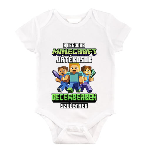 Baby body A legjobb Minecraft játékos decemberben született fehér