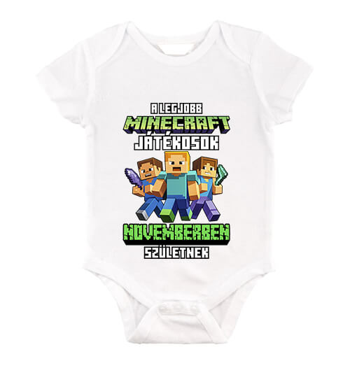 Baby body A legjobb Minecraft játékos novemberben született fehér