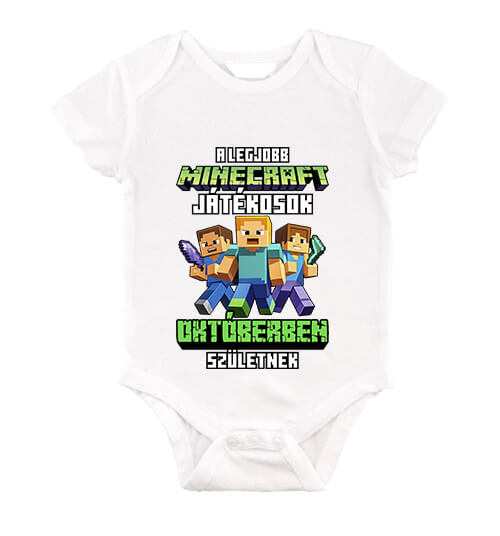 Baby body A legjobb Minecraft játékos októberben született fehér