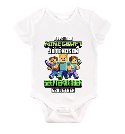 Baby body A legjobb Minecraft játékos szeptemberben született fehér