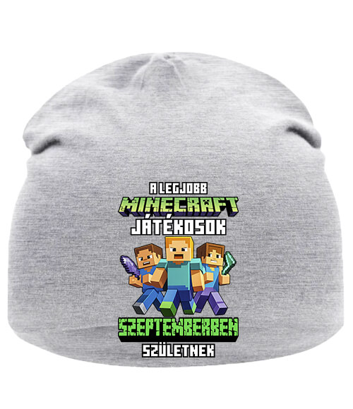 Sapka A legjobb Minecraft játékos szeptemberben született szürke