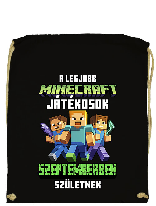 Tornazsák A legjobb Minecraft játékos szeptemberben született fekete