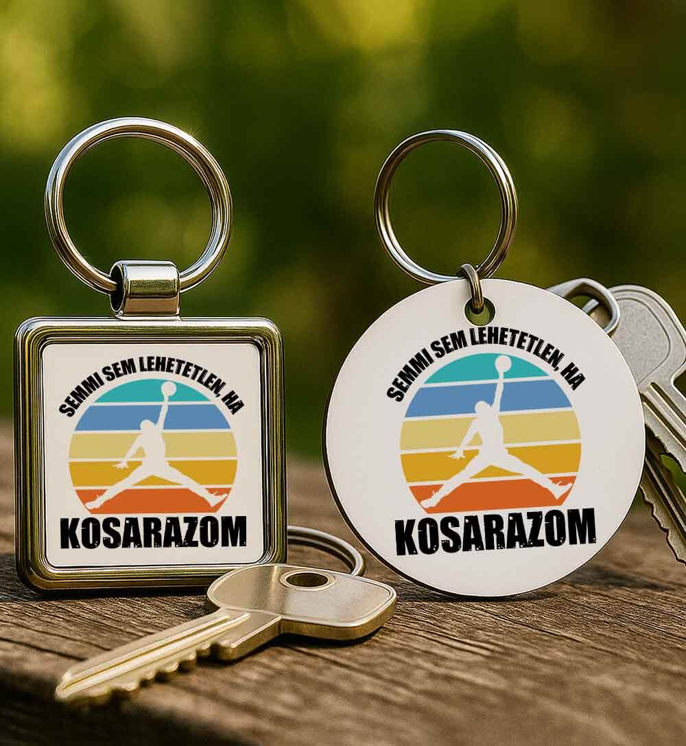 Kulcstartó Semmi sem lehetetlen ha kosarazom fehér